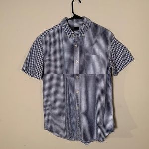 Gingham Short Sleeve Button Up